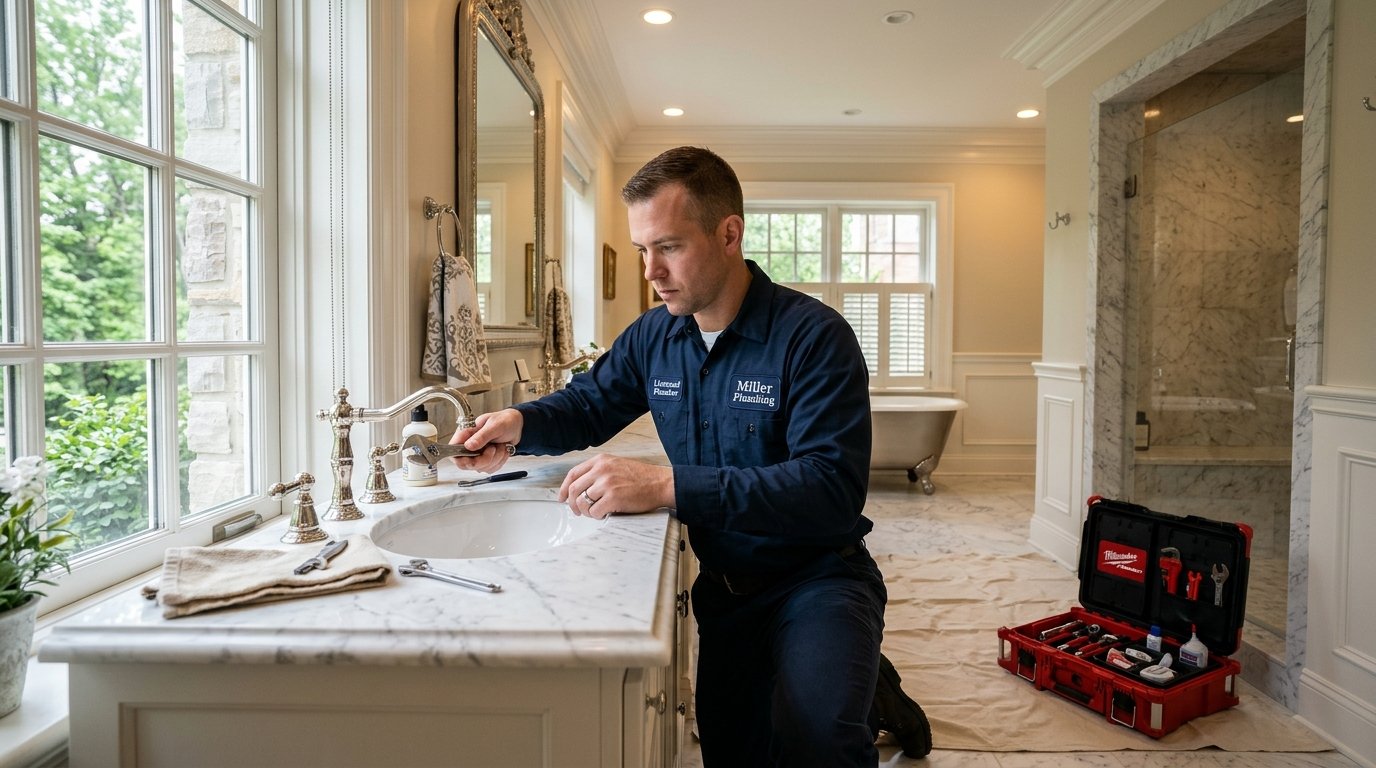 Licensed Plumber Servicing Luxury Home in Clayton MO